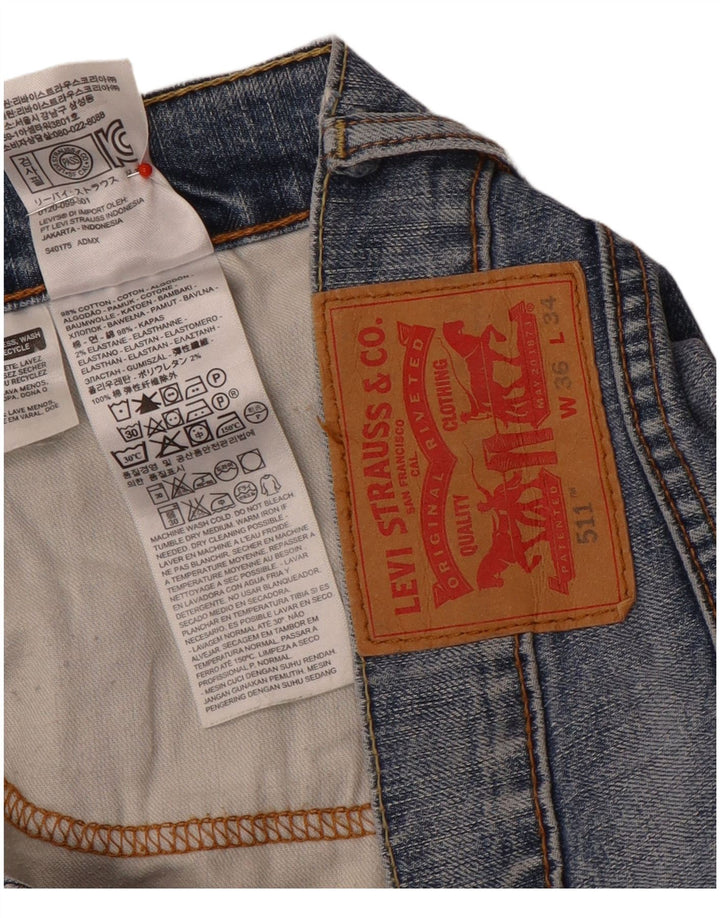 Levi's Herren 511 Slim Jeans W36 L34 Blaue Baumwolle