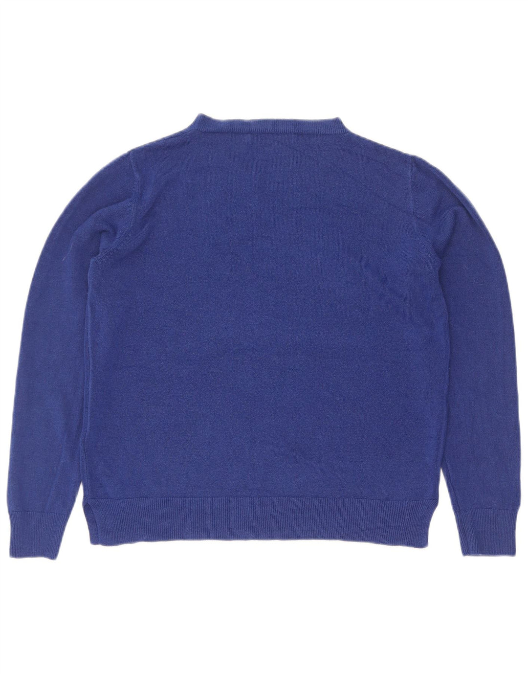 Marks & Spencer Damen-Pullover mit Rundhalsausschnitt, UK 14, Mittelblau, Acryl
