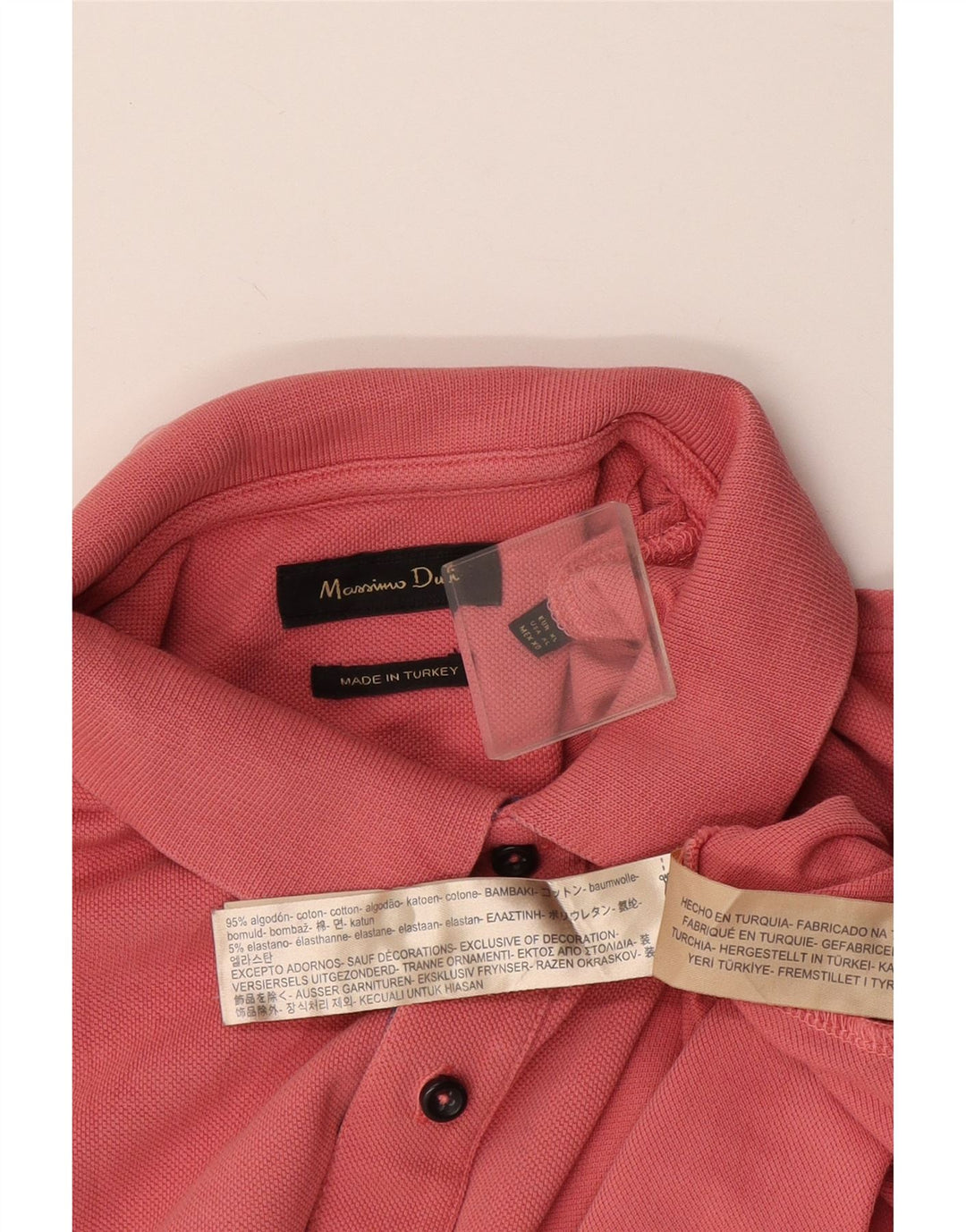 Massimo Dutti Herren Poloshirt XL Rosa Baumwolle