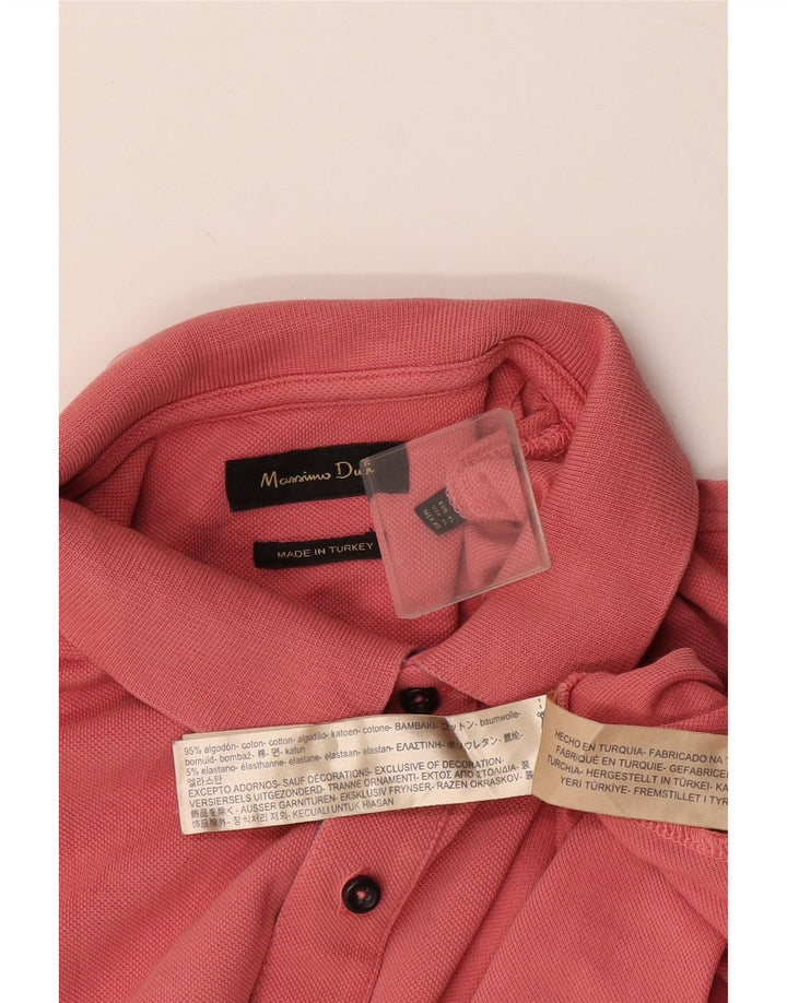 Massimo Dutti Herren Poloshirt XL Rosa Baumwolle