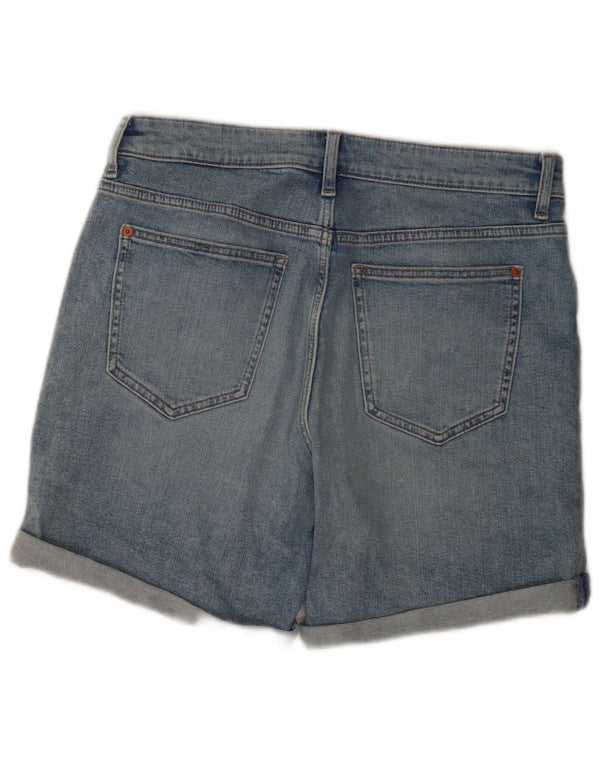 Marks & Spencer Damen Boyfriend-Jeansshorts UK 12 Medium W30 Blaue Baumwolle