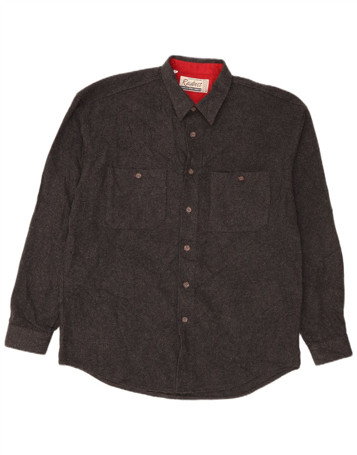 Vintage Herren Flanellhemd Große schwarze Baumwolle