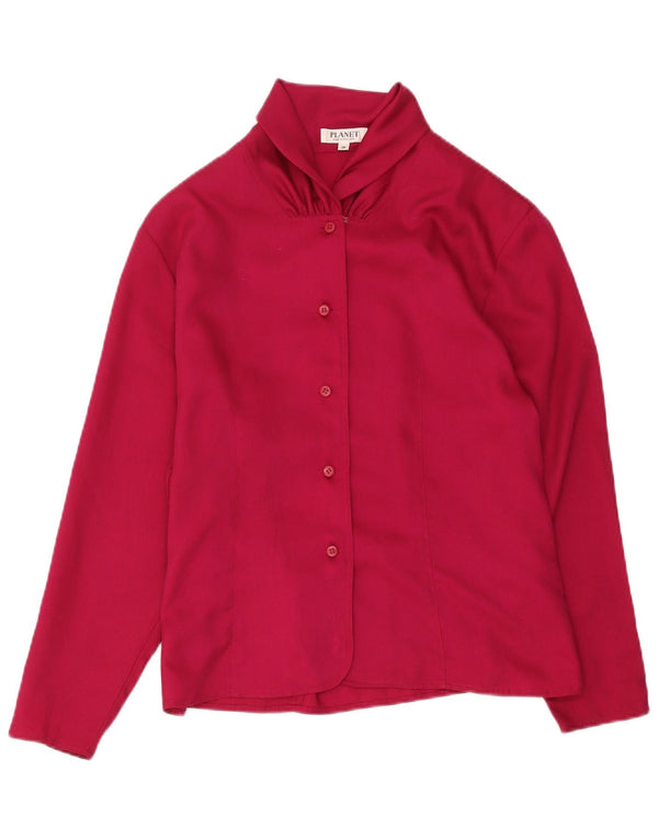 Planet Damen-Hemdbluse, UK 44, Größe L, Rosa, Polyester