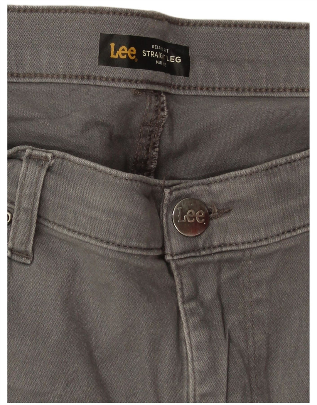 LEE Damen Mid Rise Regular Fit Straight Jeans W32 L29 Grau