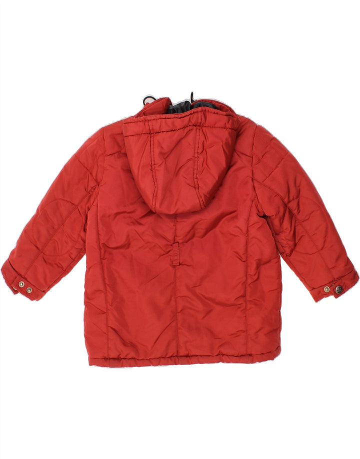 BREMA Boys Hooded Utility Jacket 2-3 Years Red Polyamide Vintage Brema and Second-Hand Brema from Messina Hembry 