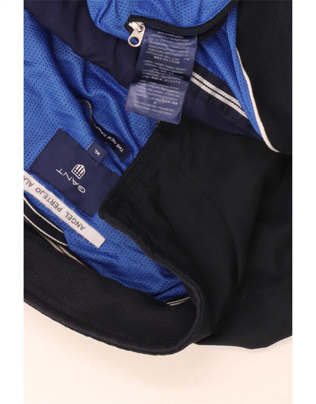 Gant Herren Bomberjacke UK 42 XL Marineblau Polyester