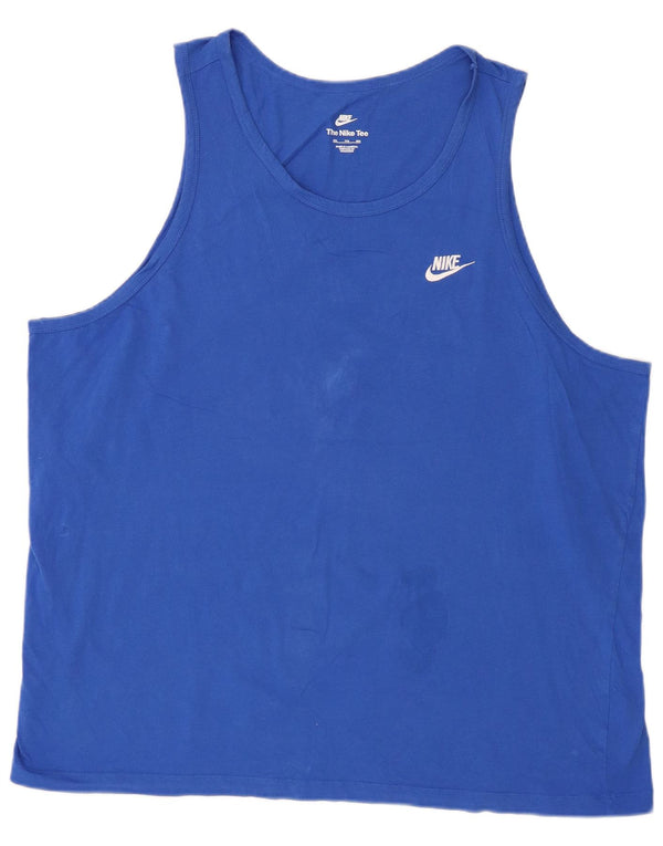 Nike Herren Weste Top 2XL Blaue Baumwolle