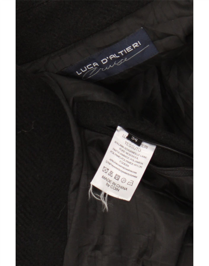 Luca D'altieri Herren Dufflecoat IT 54 2XL Schwarze Wolle