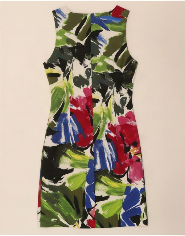 Desigual Damen ärmelloses Etuikleid, Gr. 8, klein, mehrfarbig, mit Blumenmuster