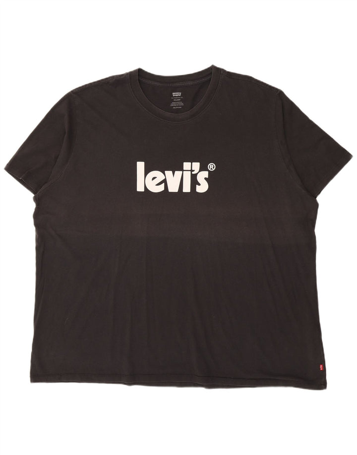 Levi's Herren Relaxed Graphic T-Shirt Top 3XL Schwarz Baumwolle