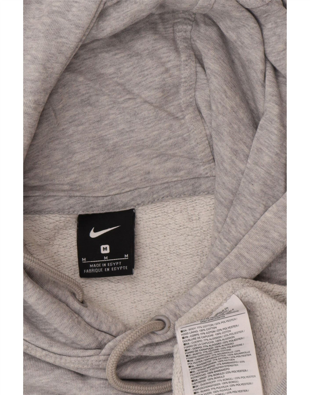Nike Herren-Kapuzenpullover aus mittelgrau gefleckter Baumwolle