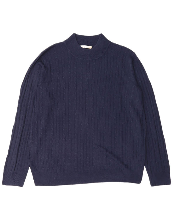 Marks & Spencer Damen-Pullover mit Rollkragen, UK 18, XL, Marineblau