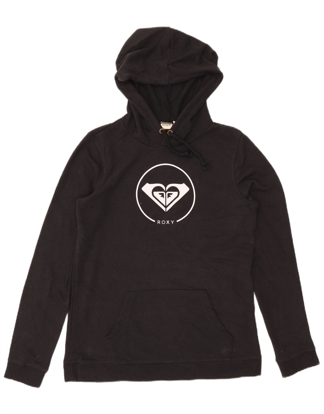 Roxy Womens Graphic Hoodie Pullover UK 14 Mittelschwarze Baumwolle