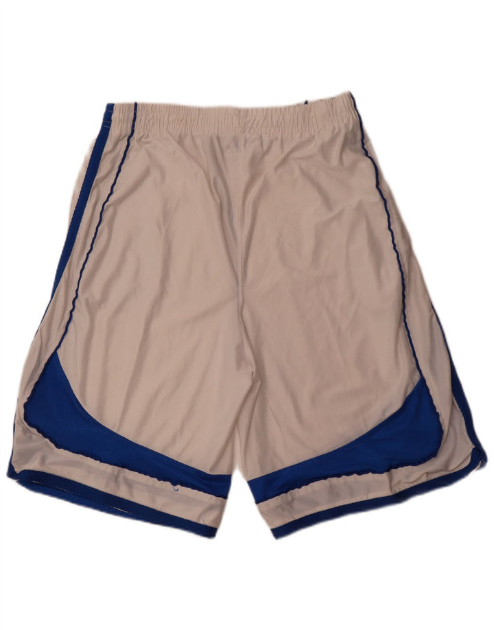 STEVE & BARYY'S Herren-Sportshorts, groß, weißes Farbblock-Polyester
