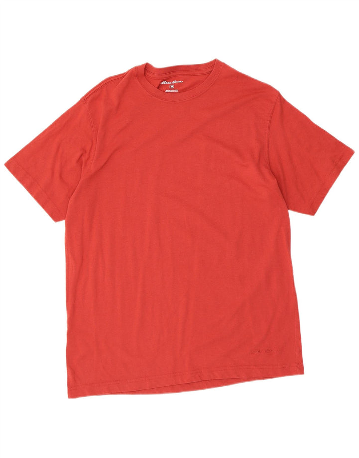 EDDIE BAUER Herren T-Shirt Top Mittelrote Baumwolle