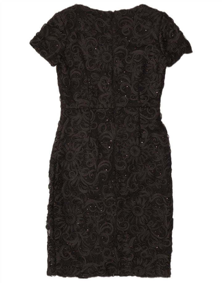 PHASE EIGHT Damen Etuikleid UK 10 Small Schwarz geblümtes Polyester