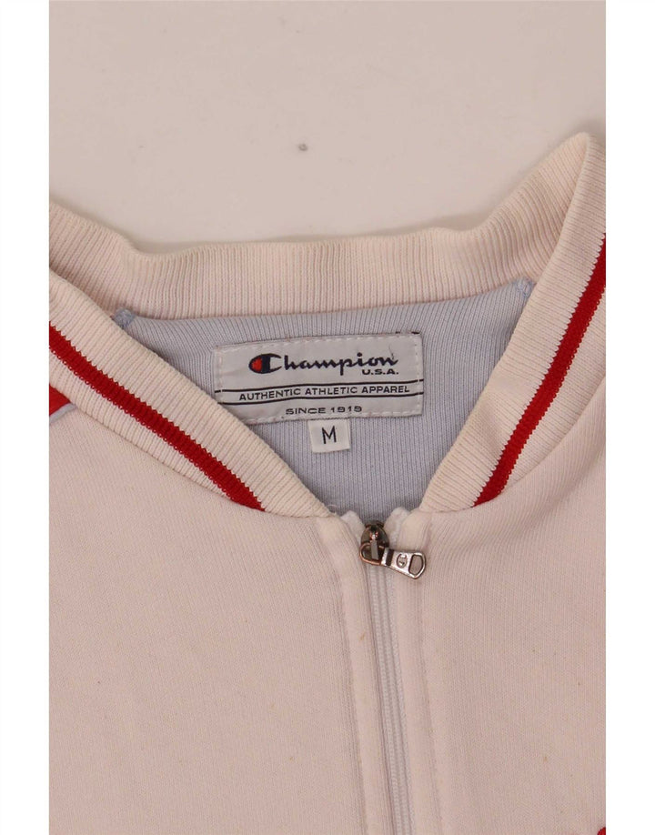 Champion Womens Michigan Trainingsanzug Top Jacke UK 12 Medium Weiß
