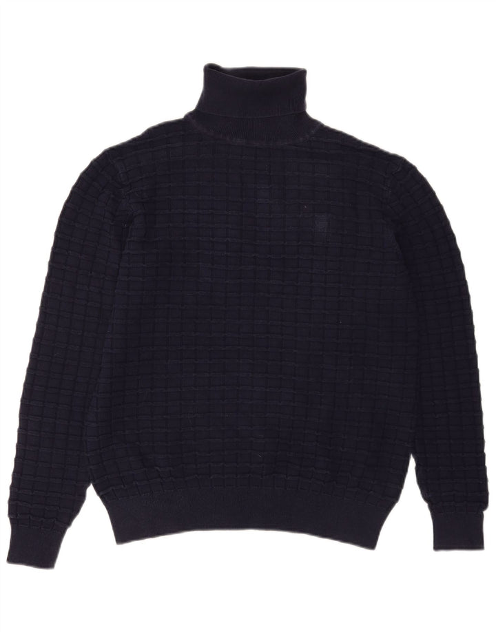 G-STAR Herren-Pullover mit Rollkragen, mittelmarineblaue Baumwolle