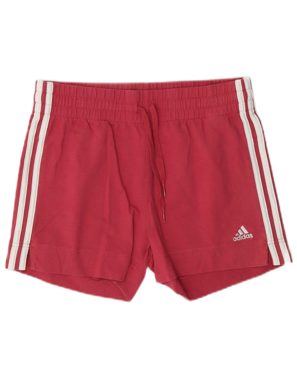 Adidas Damen Sport Shorts UK 8/10 Small Rote Baumwolle