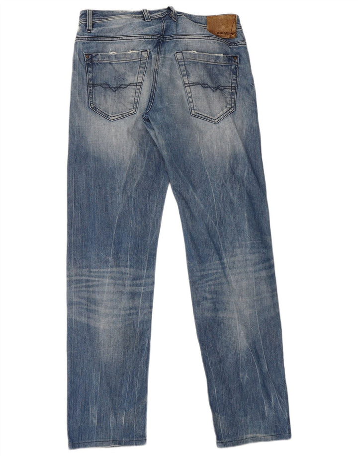 Diesel Herren Koolter Straight Jeans W33 L34 Blaue Baumwolle