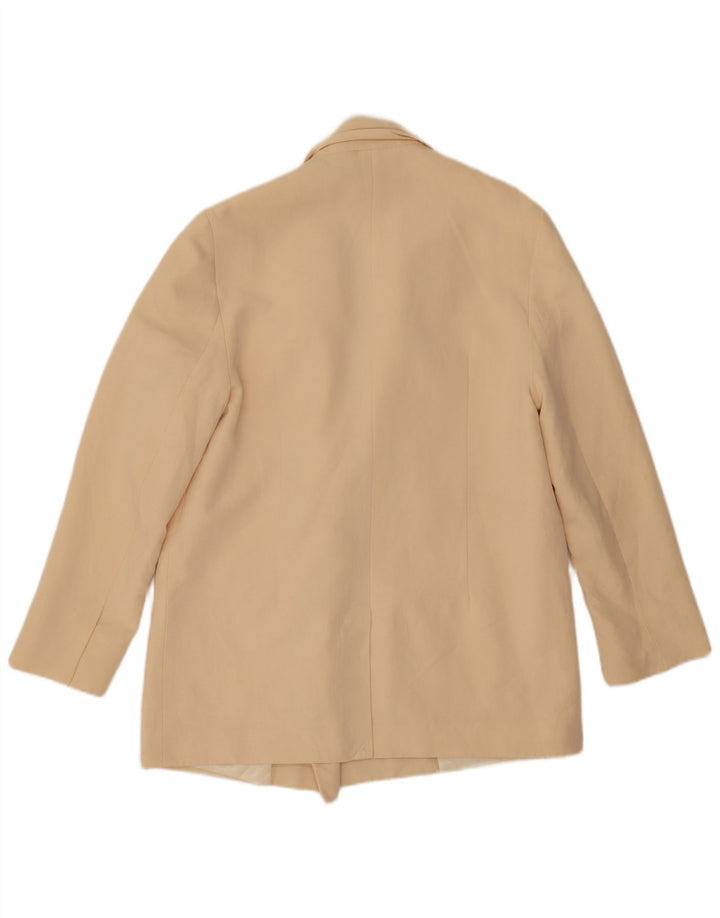 Zara Damen-Blazer, lockere Passform, zweireihig, Gr. 14, Mittelbeige