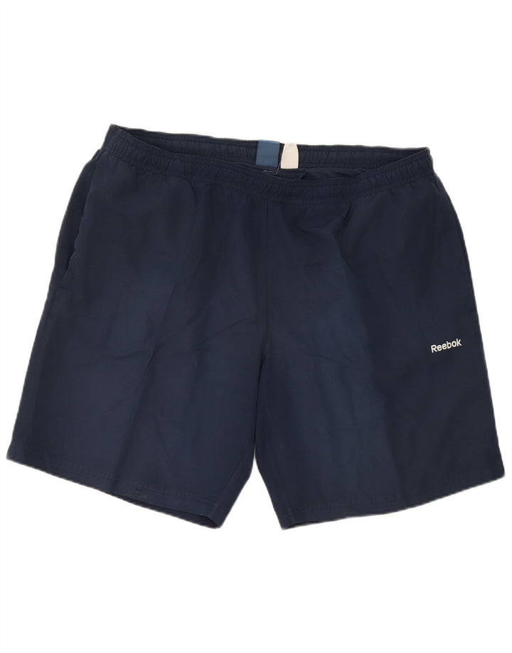 Reebok Herren-Sportshorts, groß, marineblau, Polyester