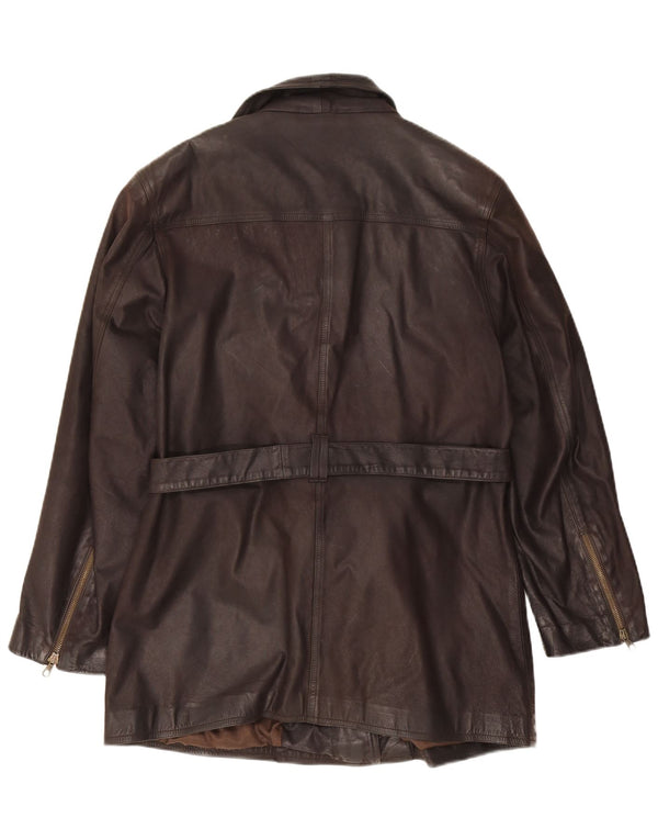 Alta Moda Firenze Damen Lederjacke IT 46 Großes braunes Leder