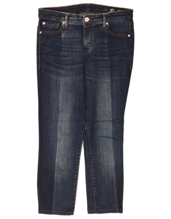 ARMANI EXCHANGE Damen J01 Crop Super Skinny Jeans W29 L23 Marineblau