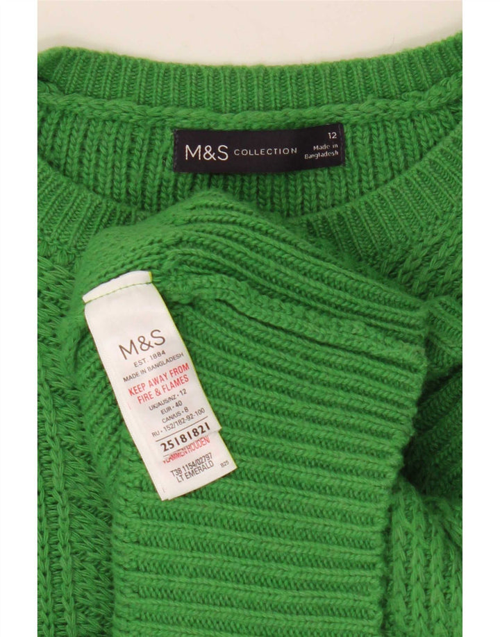 Marks & Spencer Damen-Pullover mit U-Boot-Ausschnitt, Gr. 12, Mittelgrün