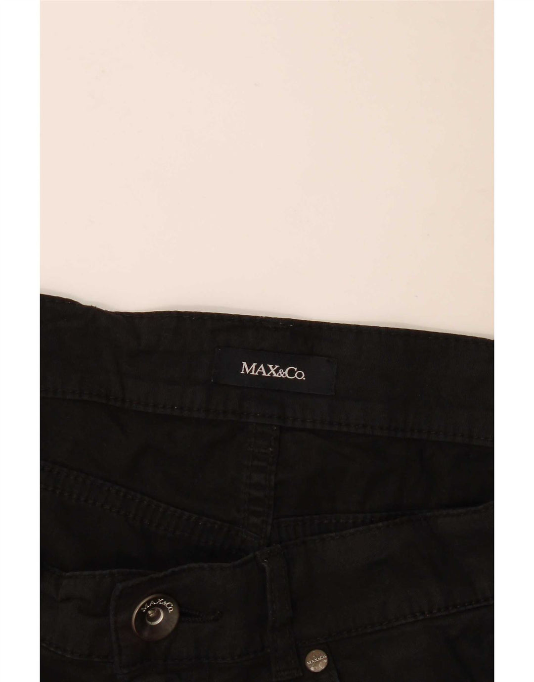 Max & Co. Gerade Damen-Freizeithose W32 L27 Schwarz