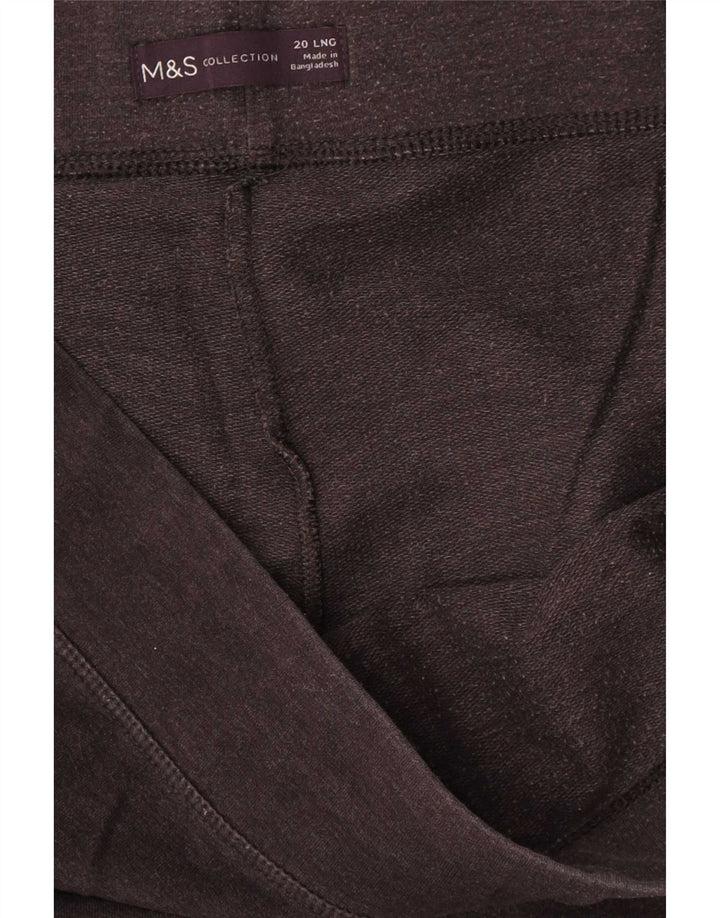 Marks & Spencer Damen Leggings UK 20 2XL Graue Baumwolle