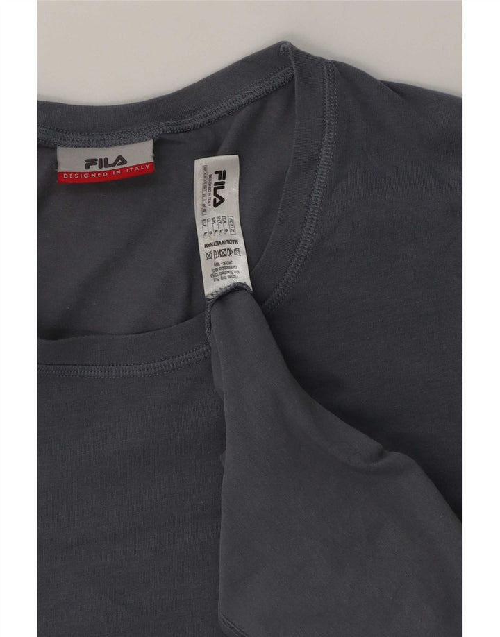 Fila Herren T-Shirt Top Large Blau Baumwolle