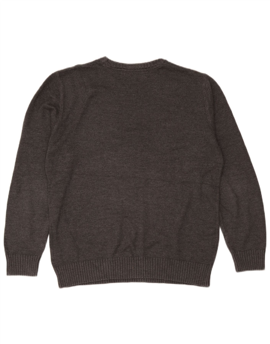 Crew Clothing Herren-Pullover aus mittelgrauer Baumwolle