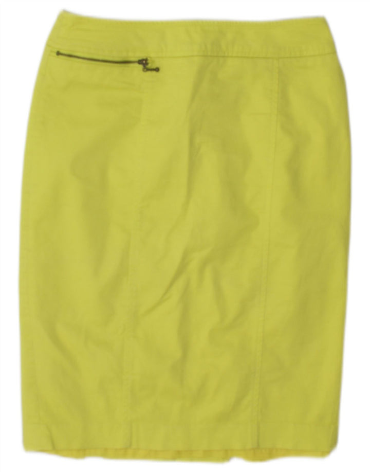 Mossimo Damen Bleistiftrock US 4 Small W27 Gelbe Baumwolle
