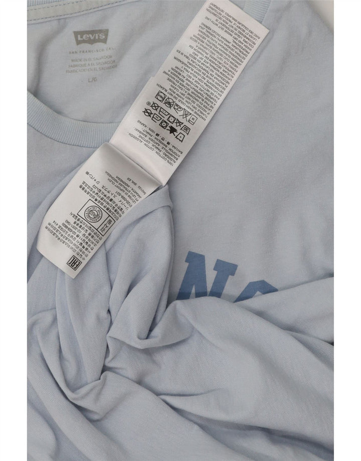 Levi's Herren-T-Shirt mit Grafik, Größe L, aus blauer Baumwolle