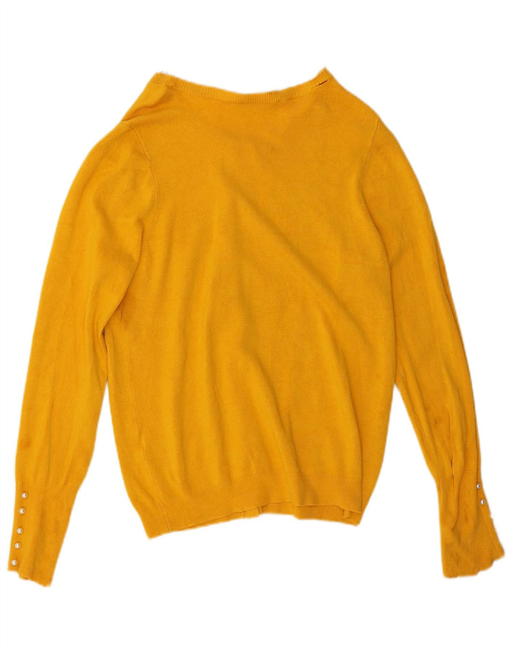Zara Damen-Cardigan-Pullover UK 16 Large Gelb