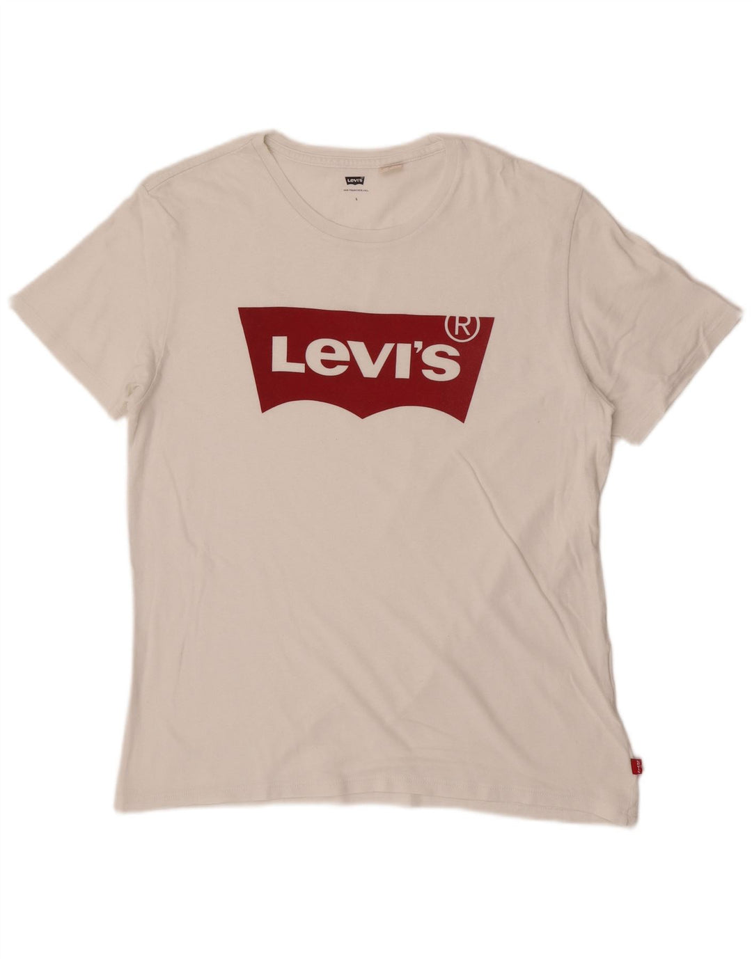 Levi's Herren-T-Shirt mit Grafik, Größe L, Weiß