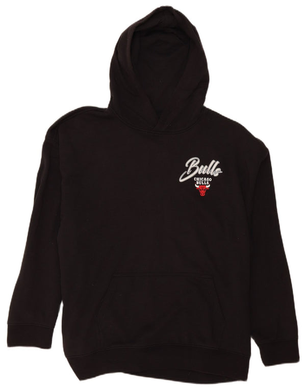 NBA Boys Chicago Bulls Graphic Loose Fit Hoodie Pullover 13–14 Jahre XL Schwarz