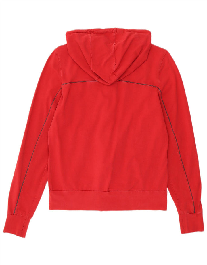 NIKE Womens Zip Hoodie Sweater UK 16/18 Large Red