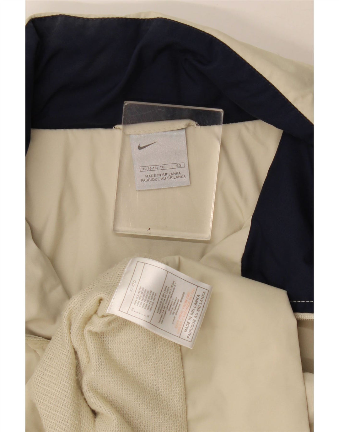 Nike Damen-Trainingsanzug mit Kapuze, Top-Jacke, US 16/18 XL, Beige, Polyester