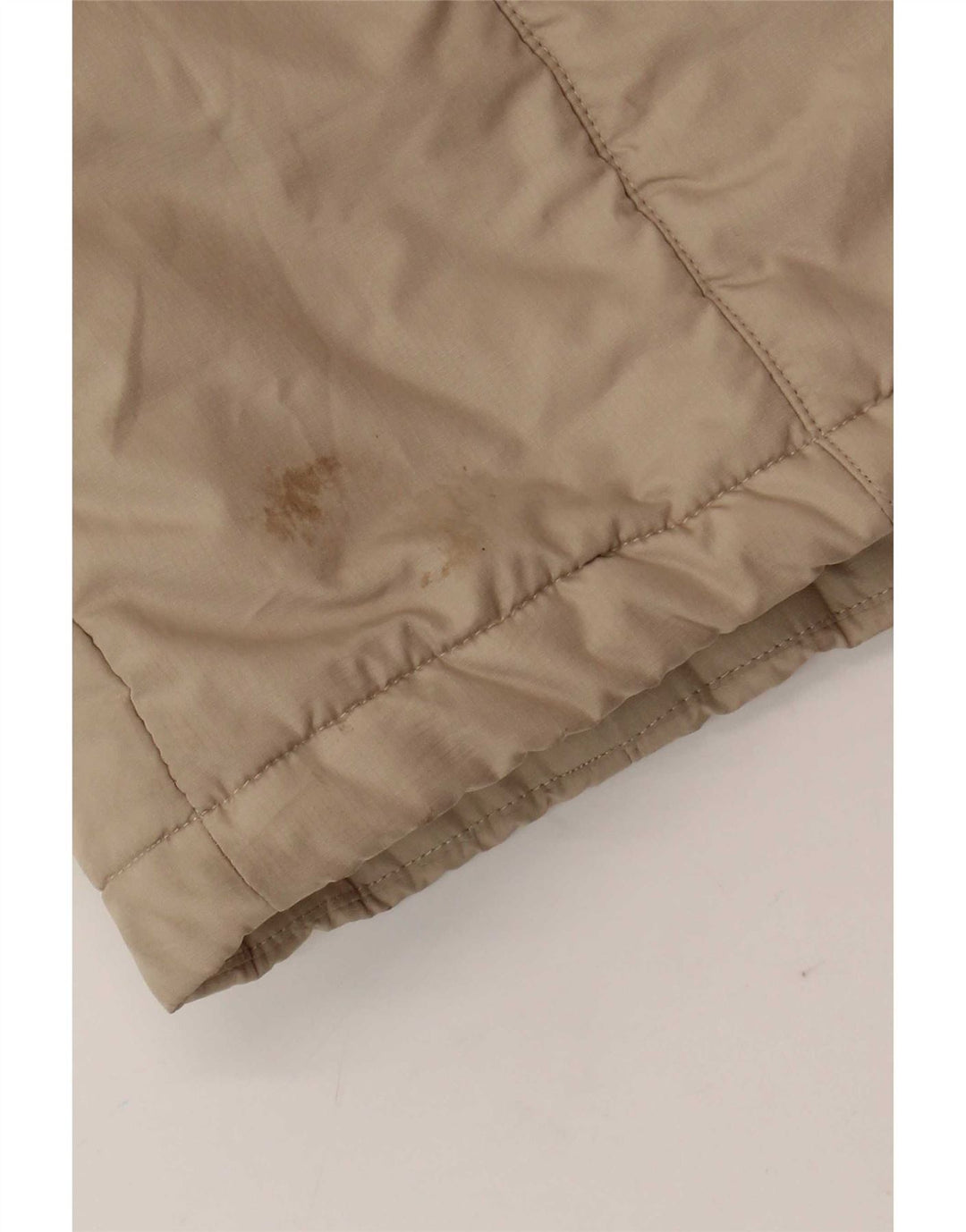 Jack Wolfskin Wattierter Damenmantel mit Kapuze, UK 12/14, mittelbeigefarbenes Polyester