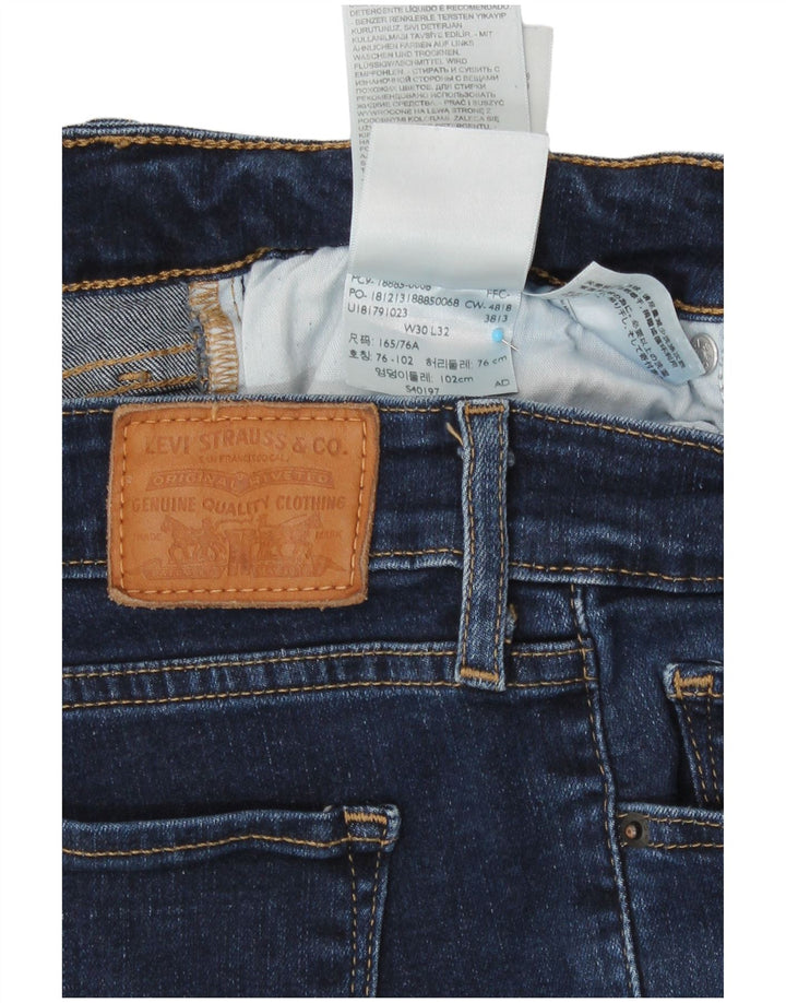 Levi's Damen Slim Bootcut Jeans W30 L32 Marineblau Baumwolle