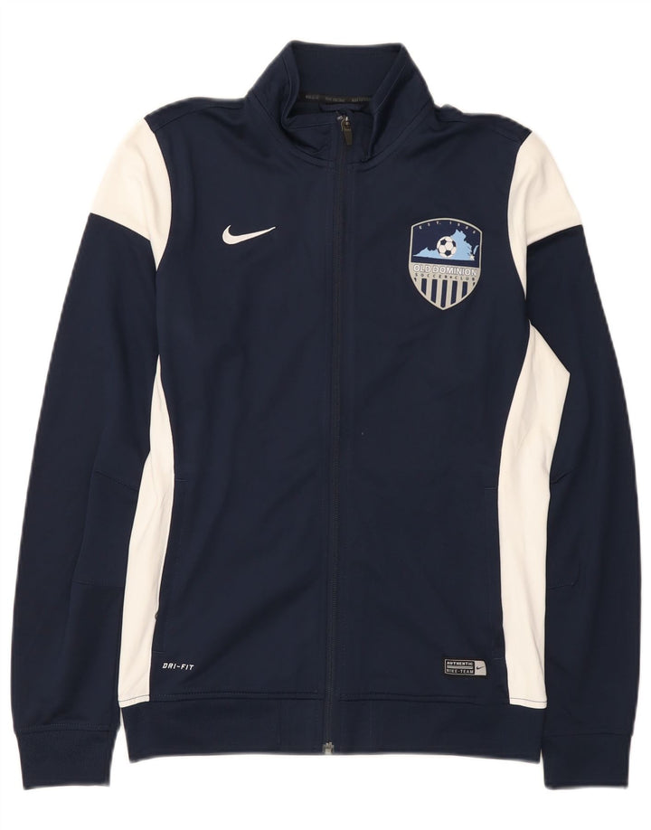 Nike Herren-Dri-Fit-Trainingsanzug-Top-Jacke, mittelgroß, Marineblau, Farbblock