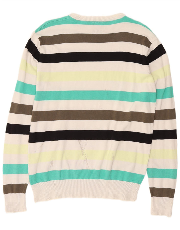 Jack & Jones Herren-Pullover mit Rundhalsausschnitt, groß, mehrfarbig, gestreift