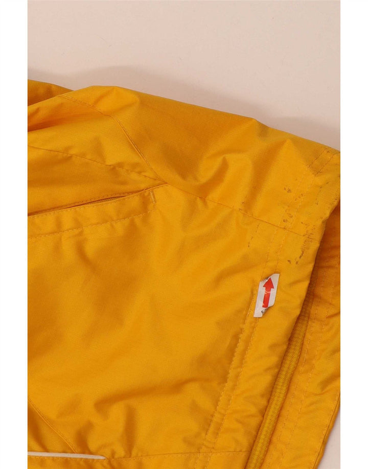 Jako Herren-Regenjacke mit grafischer Kapuze, UK 38, Mittelgelb, Farbblock