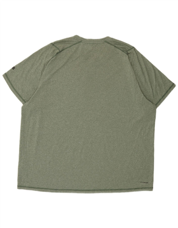 ADIDAS Herren Aeroready T-Shirt Top 2XL Khaki meliert Polyester
