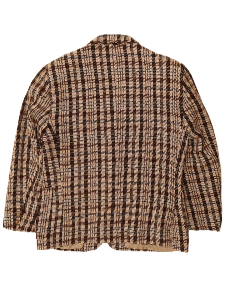 Carrera Herren-Blazer mit 2 Knöpfen, UK 38, mittelbraun kariert
