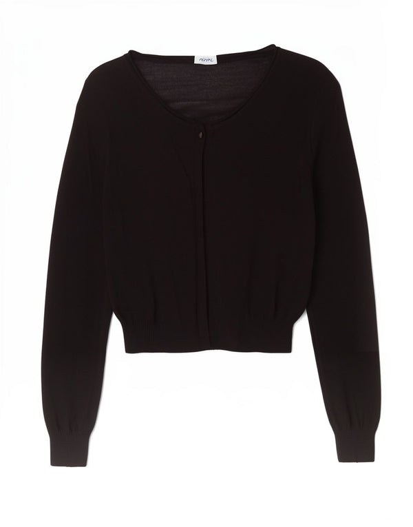 Max & Co. Damen Crop Cardigan Top UK 12 Medium Schwarz