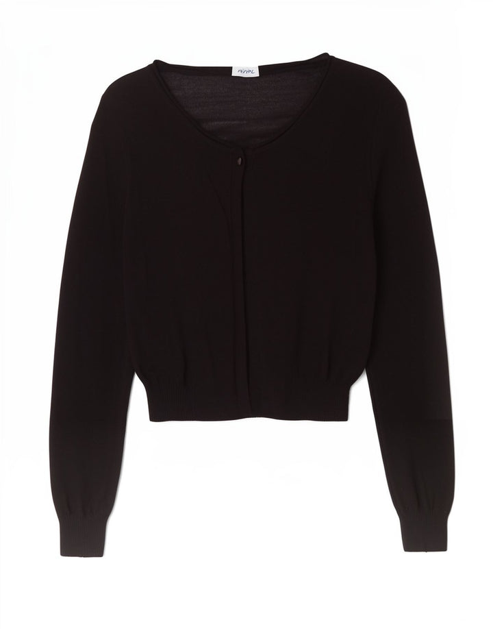 Max & Co. Damen Crop Cardigan Top UK 12 Medium Schwarz