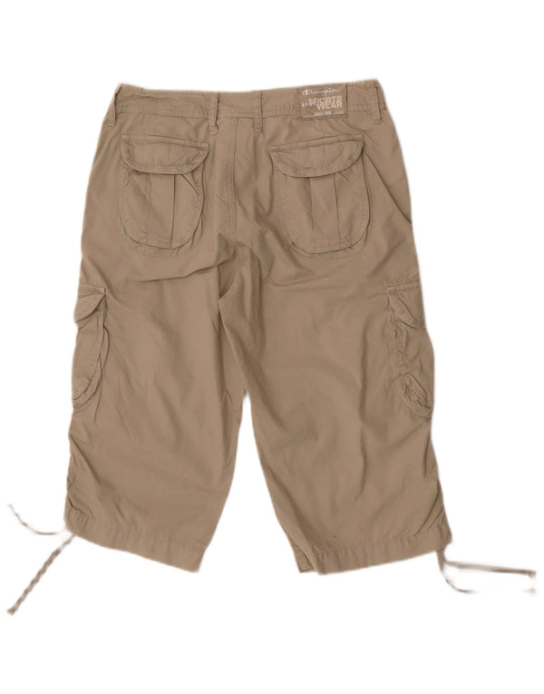 Champion Damen Cargo-Bermudashorts Medium W28 Khaki Baumwolle